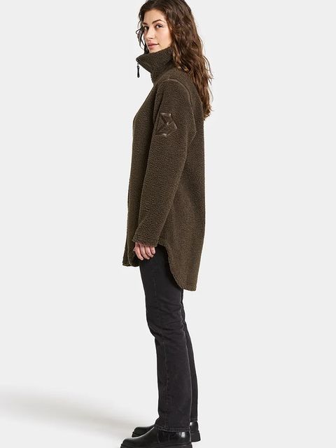 Didriksons bluza polarowa UMI kolor brązowy gładka 505941 - zdjęcie produktu nr 2