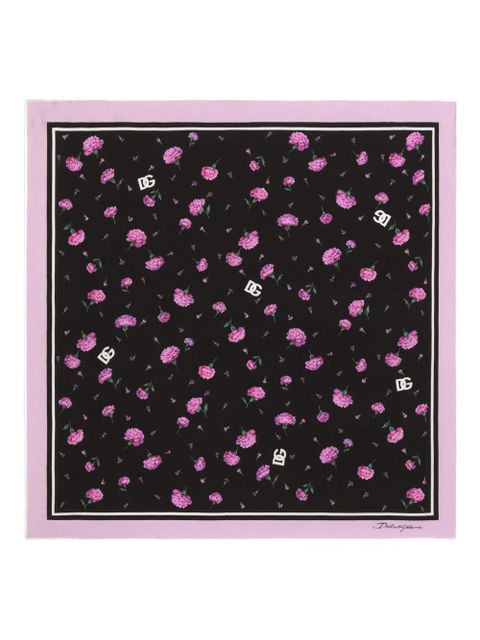 Dolce & Gabbana floral-print scarf - Black - zdjęcie produktu nr 1