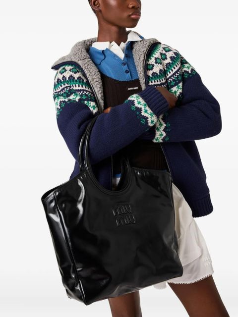 Miu Miu IVY leather tote bag - Black