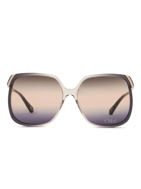 Chloé geometric frame sunglasses - Grey - zdjęcie produktu nr 1