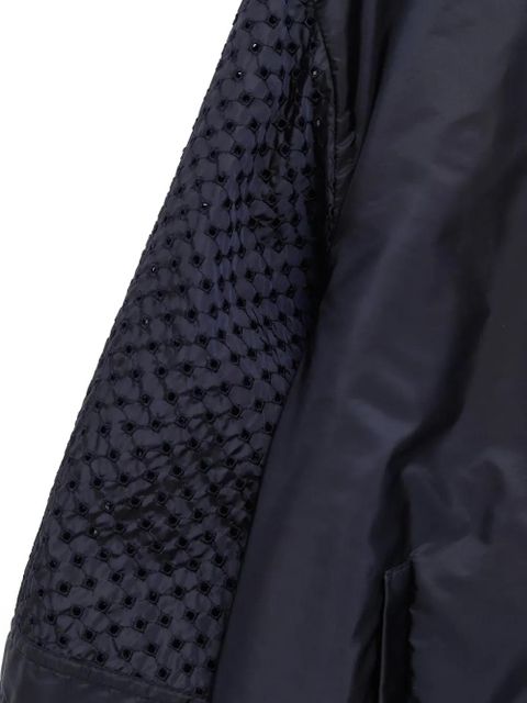 Moncler geometric perforations zelkova jacket - Blue