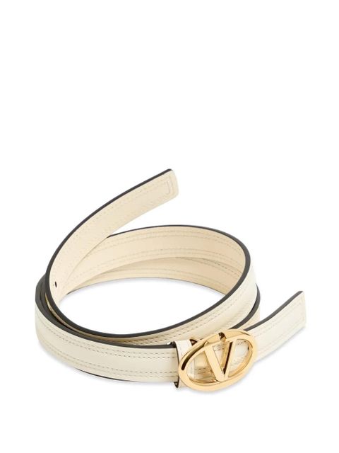 Valentino Garavani VLogo the Bold Edition belt in shiny calfskin 20mm - White - zdjęcie produktu nr 2