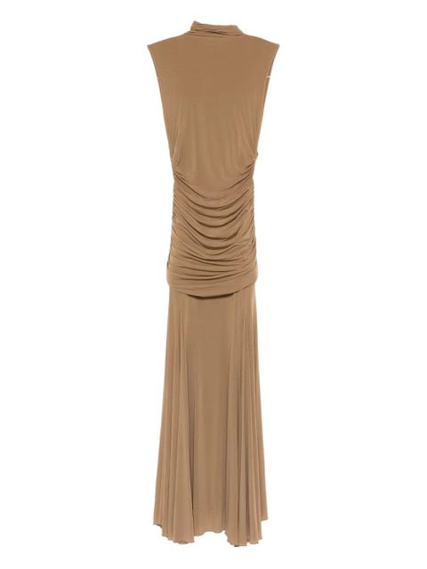 Magda Butrym high-neck draped maxi dress - Neutrals