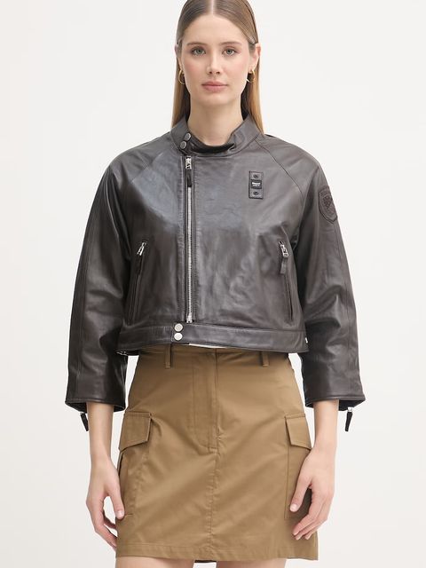 Blauer kurtka damska skórzana LORETTE - zdjęcie produktu nr 1