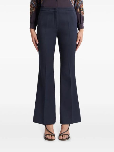 ETRO gabardine flared trousers - Blue