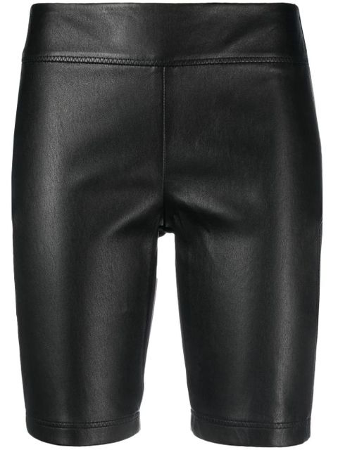 LOEWE logo-print leather shorts - Black - zdjęcie produktu nr 1