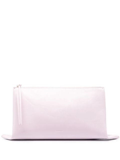 Jil Sander logo-embossed clutch bag - Purple - zdjęcie produktu nr 1