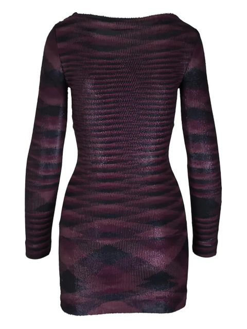 Missoni horizontal-stripe mini dress - Purple - zdjęcie produktu nr 1