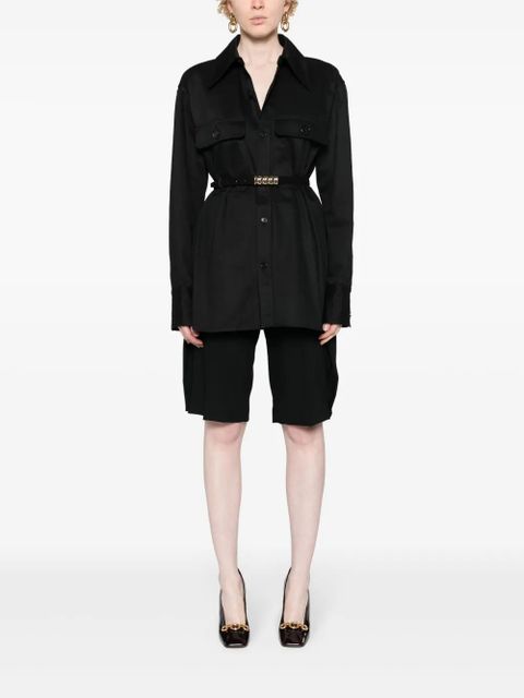 Saint Laurent Saharienne twill cotton shirt - Black