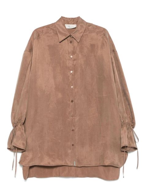 Blumarine gabardine shirt - Brown