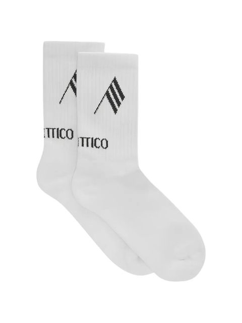 The Attico logo cotton socks - White - zdjęcie produktu nr 1