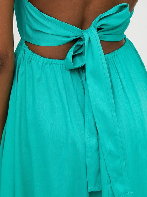 Answear.LAB sukienka kolor zielony mini rozkloszowana