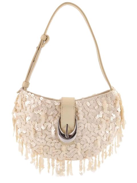 STAUD Alana sequinned shoulder bag - Neutrals - zdjęcie produktu nr 1