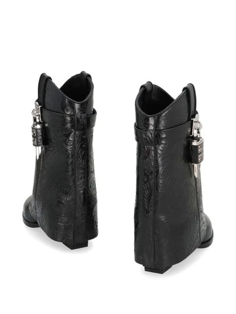Givenchy 60mm Shark Lock Cowboy leather boots - Black
