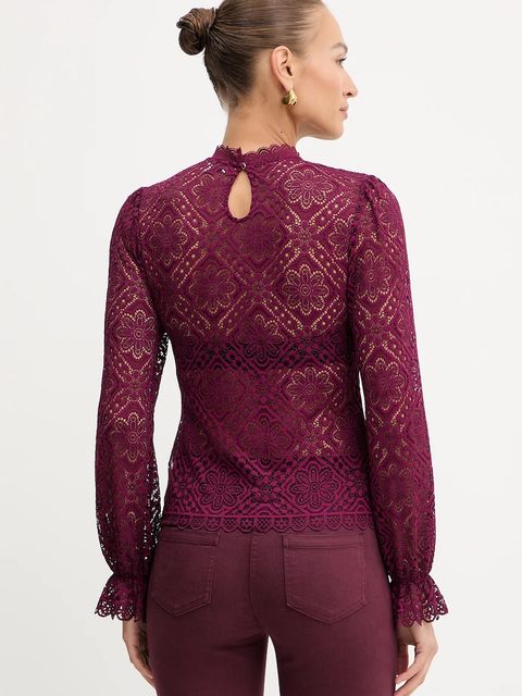 Morgan bluzka TYRIA damska kolor bordowy gładka TYRIA