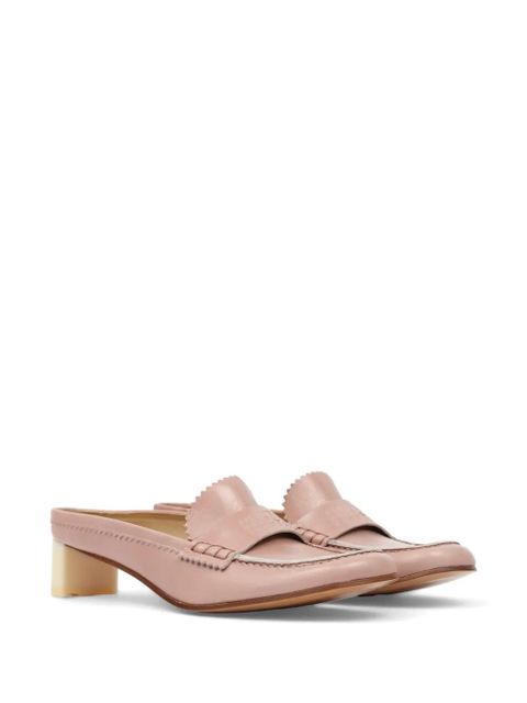 MM6 Maison Margiela Penny-strap leather mules - Pink - zdjęcie produktu nr 2
