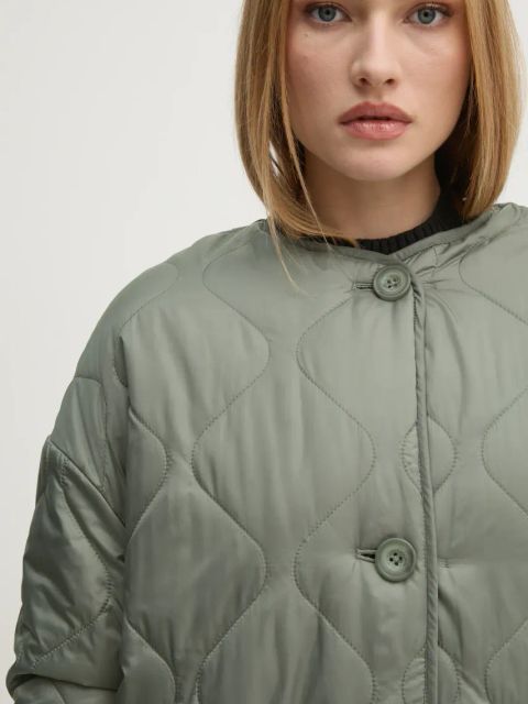 United Colors of Benetton kurtka dwustronna damska kolor zielony przejściowa oversize 23P8DN06M