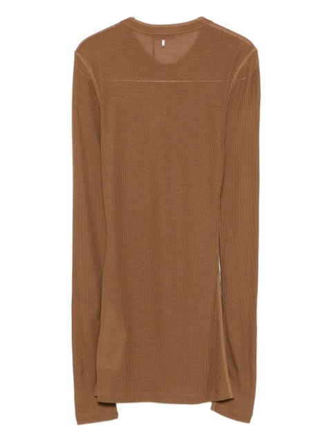 AMI Paris ribbed henley top - Brown - zdjęcie produktu nr 2