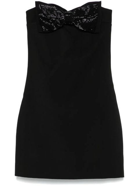 Self-Portrait crepe bandeau mini dress - Black - zdjęcie produktu nr 1