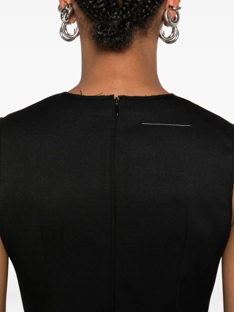 MM6 Maison Margiela sleeveless seam-detailing midi day dress - Black