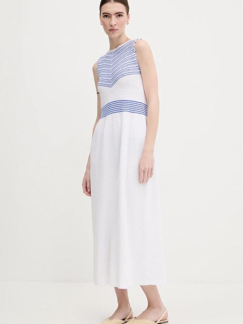 United Colors of Benetton sukienka kolor niebieski maxi rozkloszowana 1194EV02A - zdjęcie produktu nr 1