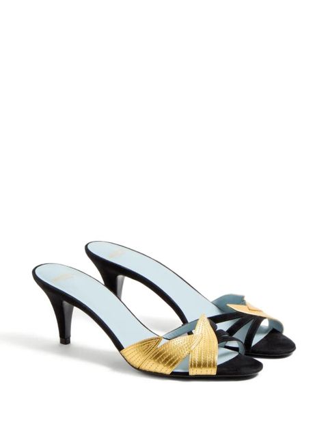 Valentino Garavani Foliefoliage sandals - Black