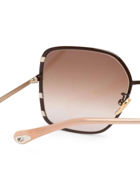 Chloé Eyewear Benjamine oversized-frame sunglasses - Brown