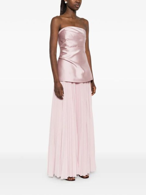Solace London Claudette pleated maxi dress - Pink