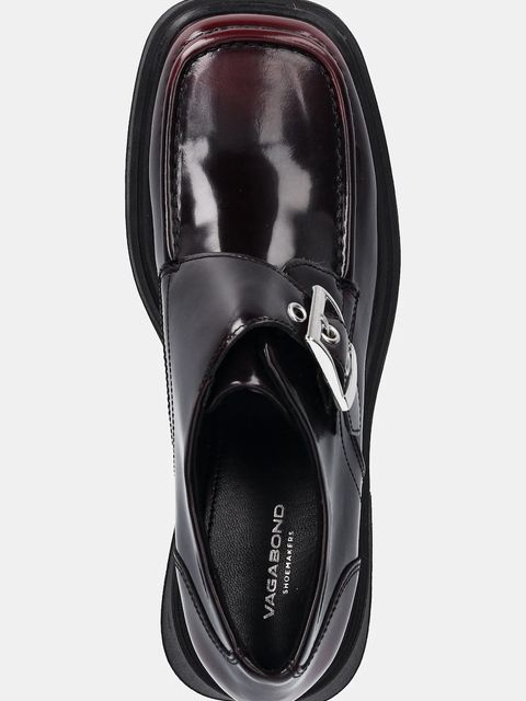 Vagabond Shoemakers czółenka skórzane DORAH kolor bordowy na słupku 6042-004-54