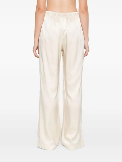 ANINE BING straight-leg silk trousers - Neutrals