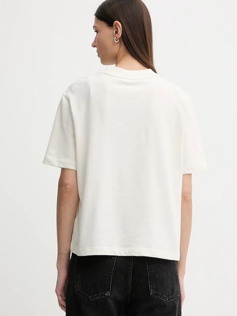 Tommy Hilfiger t-shirt bawełniany damski kolor beżowy WW0WW47884