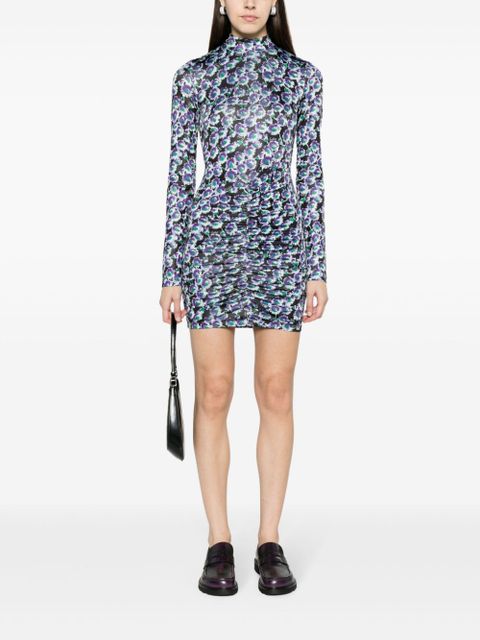 ROTATE BIRGER CHRISTENSEN floral-print ruched minidress - Black - zdjęcie produktu nr 2