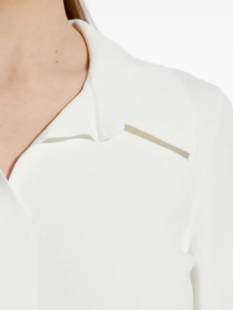 Alexander Wang polo-collar long-sleeve blouse - White