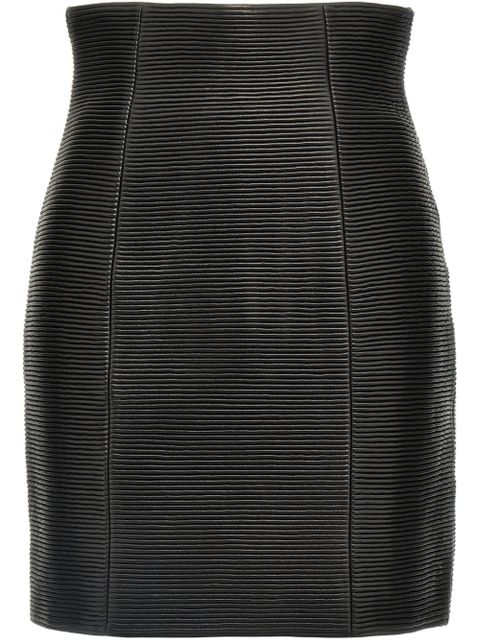 Balmain leather skirt - Black - zdjęcie produktu nr 1