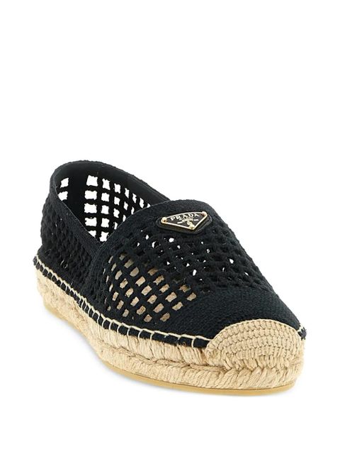 Prada crochet-knit espadrilles - Black - zdjęcie produktu nr 2
