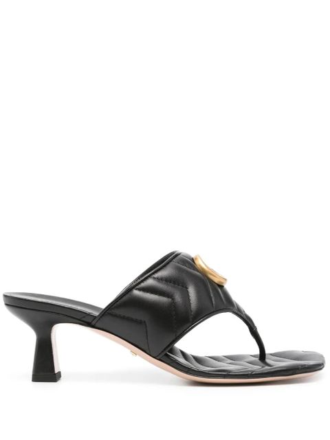 Gucci 60mm Double G leather sandals - Black - zdjęcie produktu nr 1