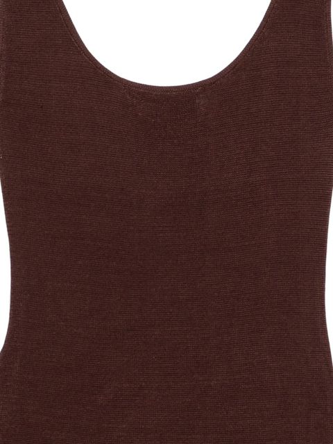 ENTIRE STUDIOS square-neck mini dress - Brown