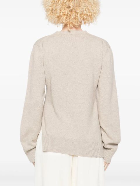 Jil Sander asymmetric-hem wool sweater - Neutrals