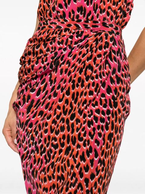 Zadig&Voltaire Jamelia leopard-print silk skirt - Pink