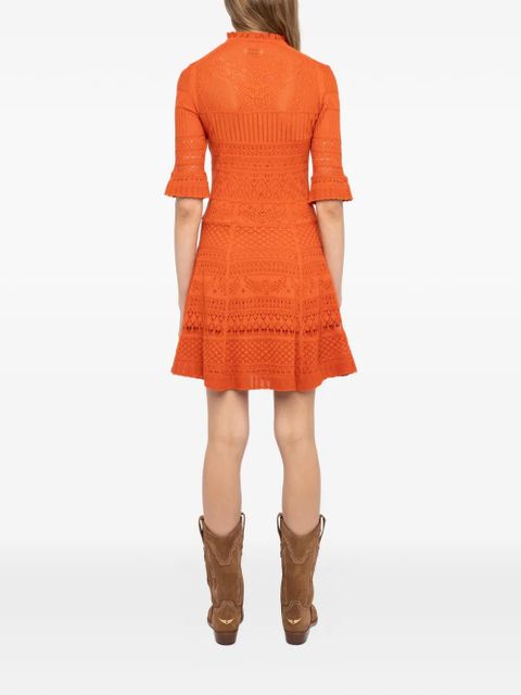 Zadig&Voltaire tassel button mini dress - Orange
