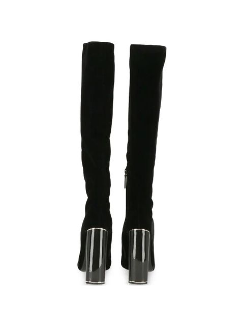 TOM FORD textured-cap knee-high boots - Black