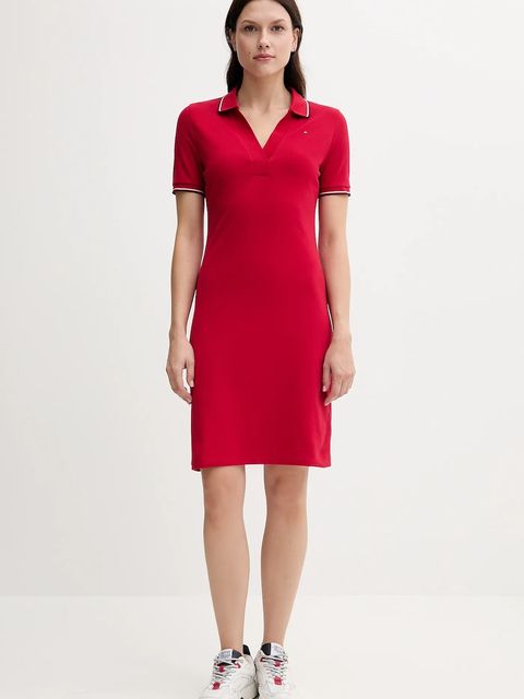Tommy Hilfiger sukienka kolor czerwony mini dopasowana WW0WW45740