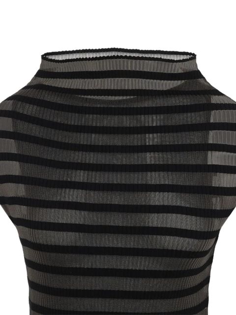 Jean Paul Gaultier striped maxi dress - Black - zdjęcie produktu nr 2