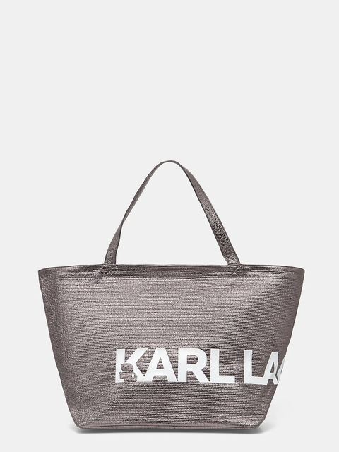 Karl Lagerfeld torebka bawełniana kolor srebrny A1W50064 - zdjęcie produktu nr 1