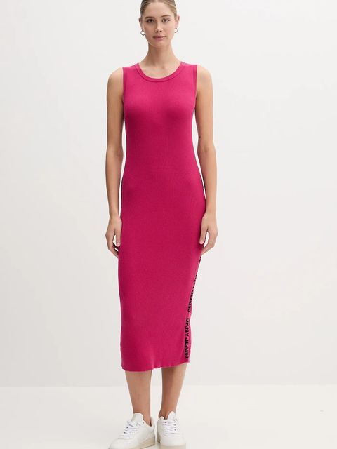 Dkny sukienka kolor różowy midi dopasowana DJ5R0752 - zdjęcie produktu nr 1