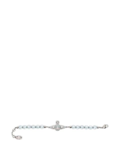 Vivienne Westwood messaline orb crystal bracelet - Blue