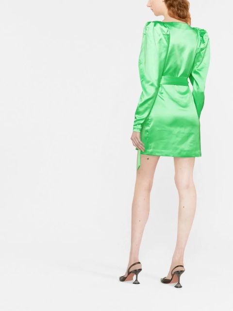 ROTATE BIRGER CHRISTENSEN Bridget satin wrap dress - Green