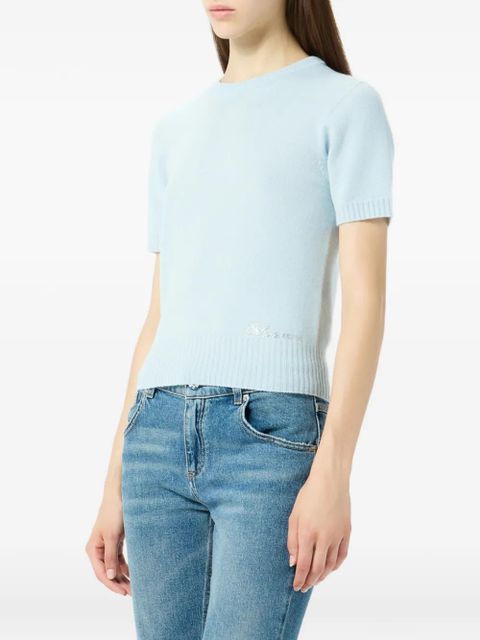 Blumarine short-sleeve sweater - Blue