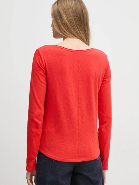 Marc O'Polo longsleeve bawełniany kolor czerwony 5000006102