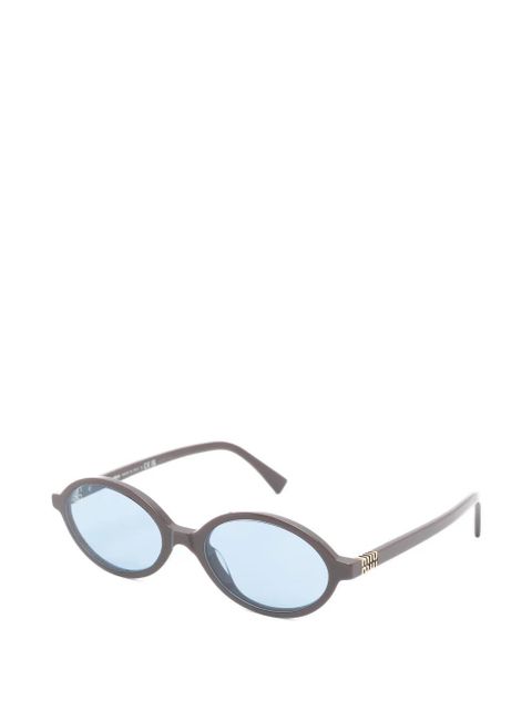 Miu Miu Eyewear oval-frame sunglasses - Brown - zdjęcie produktu nr 2